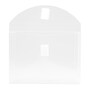JAM Paper Plastic Envelopes with Hook & Loop Closure, Index Size, 5.5 x 7.5 with 1 Inch Expansion, Clear, 12/Pack (920V1CL)~#|#~sp89840163_sc7