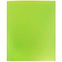 JAM Paper Heavy Duty Two-Pocket Plastic Folders, Lime Green, 6/Pack (383HLID)~#|#~sp89840221_sc7