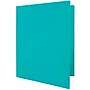 JAM Paper Heavy Duty Two-Pocket Plastic Folders, Teal Blue, 6/Pack (Ox57401d)~#|#~sp89840253_sc7