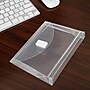 JAM Paper Plastic Envelopes with Hook & Loop Closure, Index Size, 5.5 x 7.5 with 1 Inch Expansion, Clear, 12/Pack (920V1CL)~#|#~sp89840266_sc7