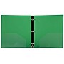 JAM Paper Heavy Duty 1 1/2" 3-Ring Flexible Poly Binders, Green Glass Twill (762T15GR)~#|#~sp89840274_sc7