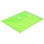 JAM Paper Plastic Envelopes with Hook & Loop Closure, Index Booklet, 5.5 x 7.5, Lime Green, 12/Pack (920V0LI)~#|#~sp89840287_sc7