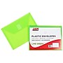 JAM Paper Plastic Envelopes with Hook & Loop Closure, Index Booklet, 5.5 x 7.5, Lime Green, 12/Pack (920V0LI)~#|#~sp89840289_sc7