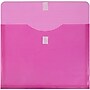 JAM Paper Standard Plastic Document File, 1 Pocket, Letter, Fuchsia Pink, 12/Pack (218V1FU)~#|#~sp89840310_sc7