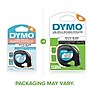 DYMO LetraTag 91331 Plastic Label Maker Tape, 1/2" x 13', Black on White (91331)~#|#~sp89939932_sc7