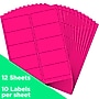 JAM Paper Laser/Inkjet Shipping Labels, 2" x 4", Neon Pink, 10 Labels/Sheet, 12 Sheets/Pack (354328023)~#|#~sp90422771_sc7