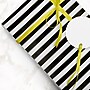 JAM Paper Wrapping Paper, 25 Sq. ft. x 30", Black & White Stripes (226531182)~#|#~sp91089650_sc7