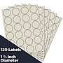 JAM Paper Round Label Sticker Seals, 1 2/3" Diameter, Ivory, 24 Labels/Sheet, 5 Sheets/Pack (147627045)~#|#~sp92281085_sc7