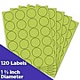 JAM Paper Round Label Seals, 1 2/3" Diameter, Ultra Lime Green, 24 Labels/Sheet, 5 Sheets/Pack (147627049)~#|#~sp92281395_sc7