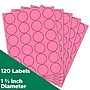 JAM Paper Circle Round Label Seals, 1 2/3" Diameter, Ultra Pink, 24 Labels/Sheet, 5 Sheets/Pack (147627062)~#|#~sp92281399_sc7