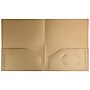 JAM Paper 2-Pocket Heavy Duty Plastic Folders, Gold, 108/Pack (383Hgob)~#|#~sp92366462_sc7