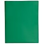 JAM Paper 2-Pocket Plastic Folders with 3 Fasteners, Green, 6/Pack (382ECGRD)~#|#~sp92366486_sc7