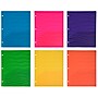 JAM Paper Heavy Duty 3-Hole Punched 2-Pocket Plastic Folders, Multicolored, Assorted Wave Colors, 6/Pack (383HPWAVEAST)~#|#~sp92366490_sc7