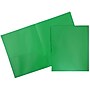 JAM Paper 2-Pocket Plastic Folders, Green, 6/Pack (382EGRD)~#|#~sp92366508_sc7