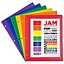 JAM Paper 2-Pocket Plastic Folders, Multicolored, Assorted Primary Colors, 6/Pack (382EHPASTPR)~#|#~sp92366550_sc7