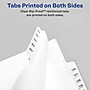 Avery Legal Pre-Printed Paper Divider Collated Set, A-Z Tabs, White, Allstate Style, Letter Size (82105)~#|#~sp92669958_sc7