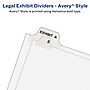 Avery Style Legal Dividers, Tab 40, 8.5" x 11", White, 25/Pack (01040)~#|#~sp92670043_sc7
