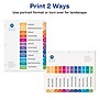 Avery Ready Index Table of Contents Pre-Printed Monthly Paper Divider, Jan - Dec Tabs, Multicolor, 1 Set (11127)~#|#~sp92672982_sc7