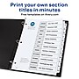 Avery Ready Index Table of Contents Paper Dividers, Jan-Dec Tabs, White (11126)~#|#~sp92673030_sc7