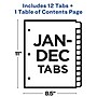 Avery Ready Index Table of Contents Paper Dividers, Jan-Dec Tabs, White (11126)~#|#~sp92673032_sc7