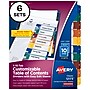 Avery Ready Index Easy Edit Numeric Paper Dividers, 10-Tab, Multicolor, 6 Sets/Pack (12173)~#|#~sp92673055_sc7