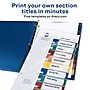 Avery Ready Index Easy Edit Numeric Paper Dividers, 10-Tab, Multicolor, 6 Sets/Pack (12173)~#|#~sp92673056_sc7