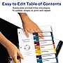 Avery Ready Index Easy Edit Numeric Paper Dividers, 10-Tab, Multicolor, 6 Sets/Pack (12173)~#|#~sp92673057_sc7