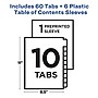 Avery Ready Index Easy Edit Numeric Paper Dividers, 10-Tab, Multicolor, 6 Sets/Pack (12173)~#|#~sp92673058_sc7