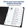 Avery Ready Index Table of Contents Paper Dividers, 1-8 Tabs, White (11132)~#|#~sp92673062_sc7