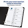 Avery Ready Index Table of Contents Paper Dividers, 1-5 Tabs, White (11130)~#|#~sp92673070_sc7