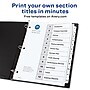 Avery Ready Index Table of Contents Paper Dividers, 1-12 Tabs, White (11140)~#|#~sp92673113_sc7