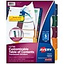Avery Ready Index Table of Contents Plastic Dividers, 1-5 Tabs, Multicolor (11816)~#|#~sp92673130_sc7