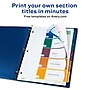 Avery Ready Index Table of Contents Plastic Dividers, 1-5 Tabs, Multicolor (11816)~#|#~sp92673132_sc7