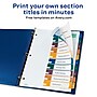 Avery Ready Index Table of Contents Plastic Dividers, 1-10 Tabs, Multicolor (11818)~#|#~sp92673140_sc7