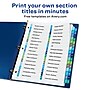 Avery Ready Index Table of Contents Double Column Paper Dividers, 1-32 Tabs, Multicolor (11322)~#|#~sp92673249_sc7