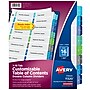 Avery Ready Index Table of Contents Double Column Paper Dividers, 1-16 Tabs, Multicolor (11320)~#|#~sp92673280_sc7