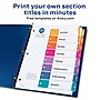 Avery Ready Index Table of Contents EcoFriendly Paper Dividers, 1-8 Tabs, Multicolor, 3 Sets/Pack (11081)~#|#~sp92673308_sc7