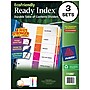 Avery Ready Index Table of Contents EcoFriendly Paper Dividers, 1-5 Tabs, Multicolor, 3 Sets/Pack (11080)~#|#~sp92673315_sc7