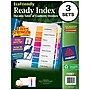 Avery Ready Index Table of Contents EcoFriendly Paper Dividers, 1-8 Tabs, Multicolor, 3 Sets/Pack (11081)~#|#~sp92673371_sc7