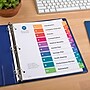 Avery Ready Index Table of Contents EcoFriendly Paper Dividers, 1-10 Tabs, Multicolor, 3 Sets/Pack (11082)~#|#~sp92673381_sc7