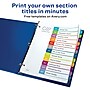 Avery Ready Index Table of Contents Paper Dividers, 1-12 Tabs, Contemporary Multicolor (11847)~#|#~sp92673405_sc7