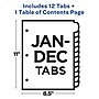 Avery Ready Index Table of Contents Paper Dividers, 1-12 Tabs, Contemporary Multicolor (11847)~#|#~sp92673410_sc7