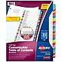 Avery Ready Index Table of Contents Paper Dividers, 1-31 Tabs, Contemporary Multicolor (11846)~#|#~sp92673417_sc7