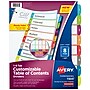 Avery Ready Index Table of Contents Paper Dividers, 1-8 Tabs, Contemporary Multicolor (11841)~#|#~sp92673438_sc7