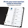 Avery Ready Index Table of Contents Paper Dividers, 1-5 Tabs, White, 6 Sets/Pack (11821)~#|#~sp92673449_sc7