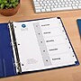 Avery Ready Index Table of Contents Paper Dividers, 1-5 Tabs, White, 6 Sets/Pack (11821)~#|#~sp92673453_sc7