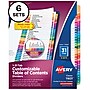 Avery Ready Index Table of Contents Paper Dividers, 1-31 Tabs, Multicolor, 6 Sets/Pack (11831)~#|#~sp92673456_sc7