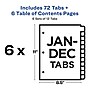 Avery Ready Index Table of Contents Pre-Printed Monthly Paper Divider, Jan-Dec, Multicolor, 6 Sets (11830)~#|#~sp92673568_sc7