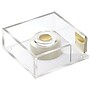 Russell+Hazel Bloc Desktop Dispenser, 4" x 1.5", Clear/Gold (32025)~#|#~sp92836510_sc7