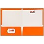 JAM Paper 2-Pocket Presentation Folders, Orange Glossy, 100/Box (385GOR)~#|#~sp92923309_sc7